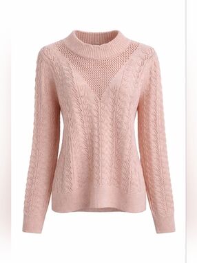 LOFT Blush Textured Knit Sweater